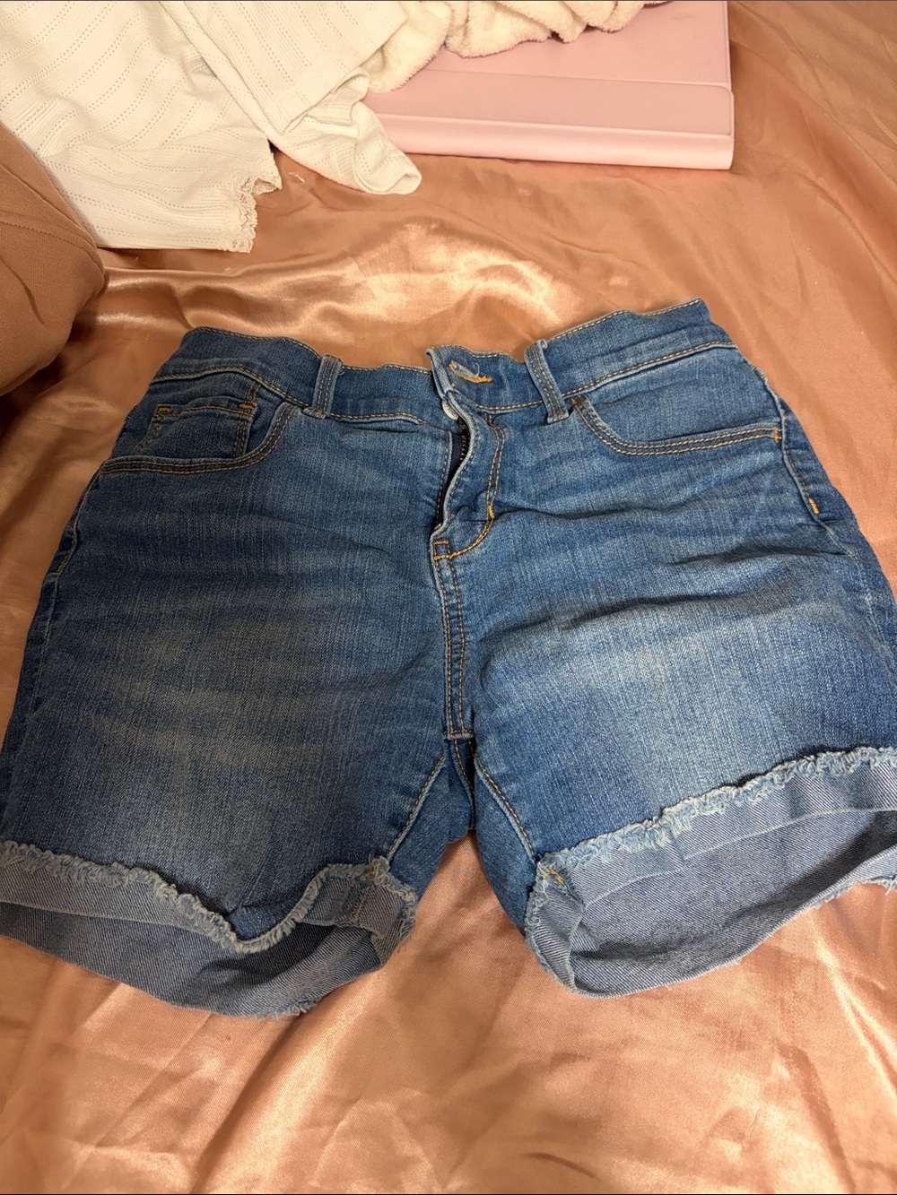 Old Navy Medium Blue Rolled-Hem Jean Shorts